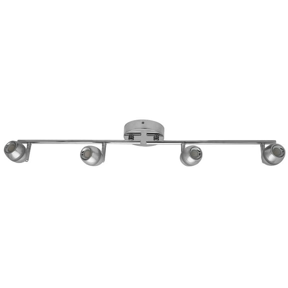Diodesy- LFX/TRL/4H/23W/30K/CH Track Lighting Heads Light, Dimmable, 23W (100 Watts Equivalent), LED Adjustable Track Light Ceiling Spotlight for Accent Retail Artwork, Kitchen, Bedroom, Chrome Finish