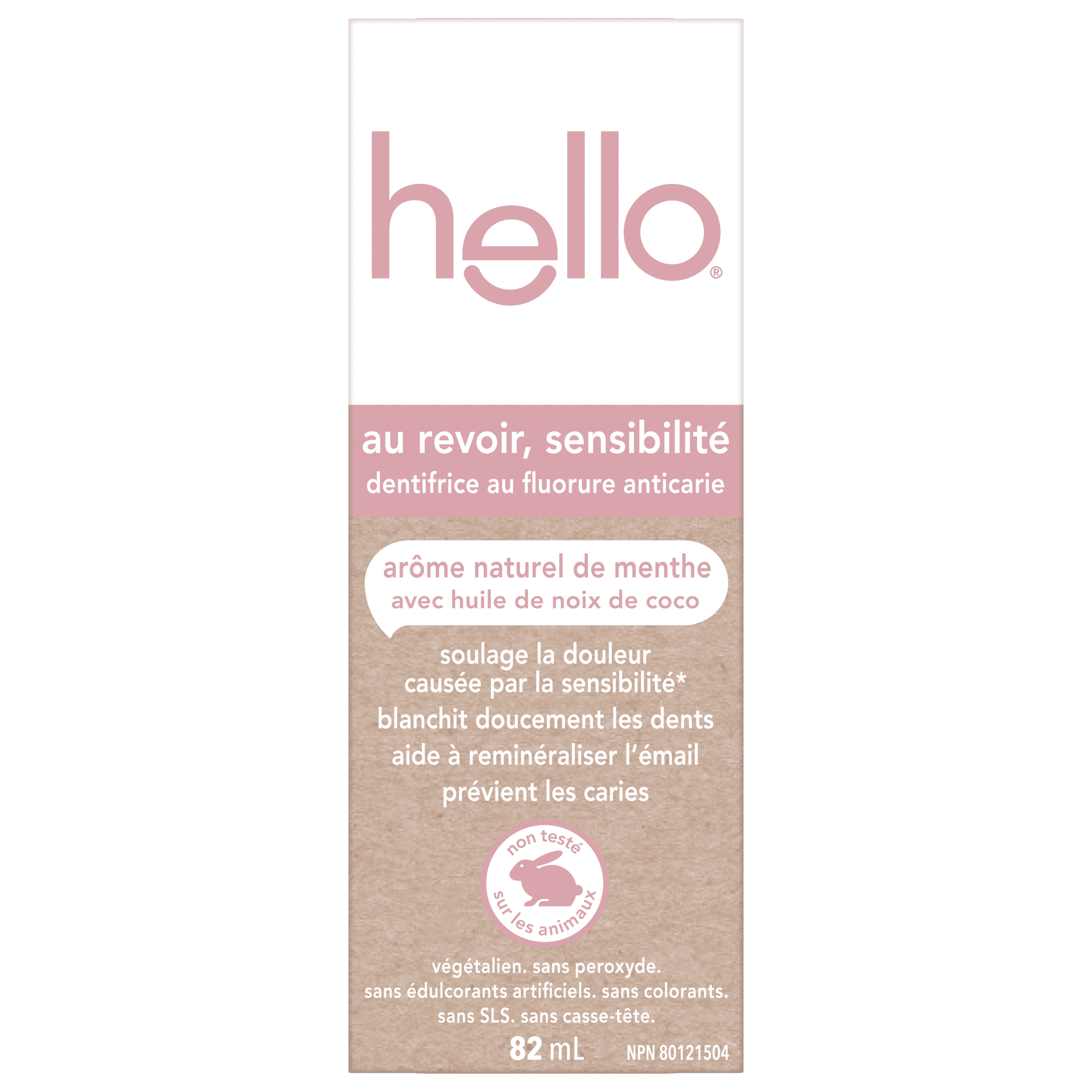 hello See Ya Sensitivity Sensitive Toothpaste, Natural Mint, 82 mL Tube