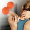 thumbnail image 2 of Unique Bargains 1 Pc Comfortable Massage ball Manual Massager Tools 4.76"x2.56"x2.56" Macaron Orange, 2 of 6