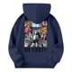 thumbnail image 3 of Moonsky Sudadera con capucha y cordón HUNTRX, estampado de grupo de chicas coreanas, jersey corto, suave y cómodo, top de manga larga para primavera y otoño. Azul marino 110, 3 of 4