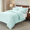 thumbnail image 3 of Superior Cotton Flannel Solid Duvet Cover Set, Twin, Light Blue, 3 of 10