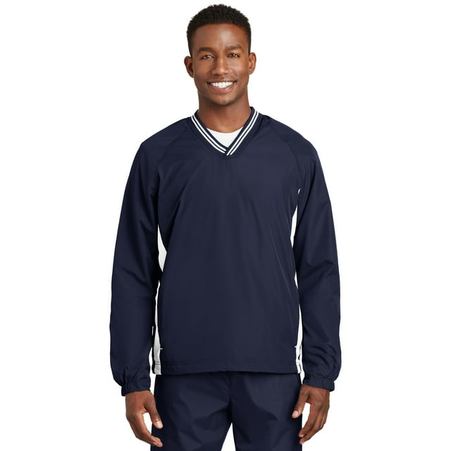 Camisa cortavientos raglán con cuello en V y ribete Sport-Tek®. JST62 deporte-tek JST62