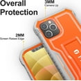 thumbnail image 3 of FITO For iPhone 12/iPhone 12 Case, Phone Case with Screen Protector and Kickstand (Orange), 3 of 7