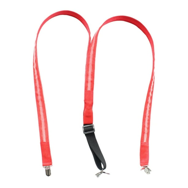 Tirantes luminosos LED para hombre, accesorio de ropa, cinturón brillante para despedida de soltero rojo