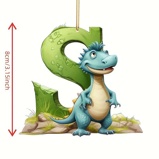 Winter Savings! Generics Christmas Acrylic 26 Letter Dinosaur Pendant,
