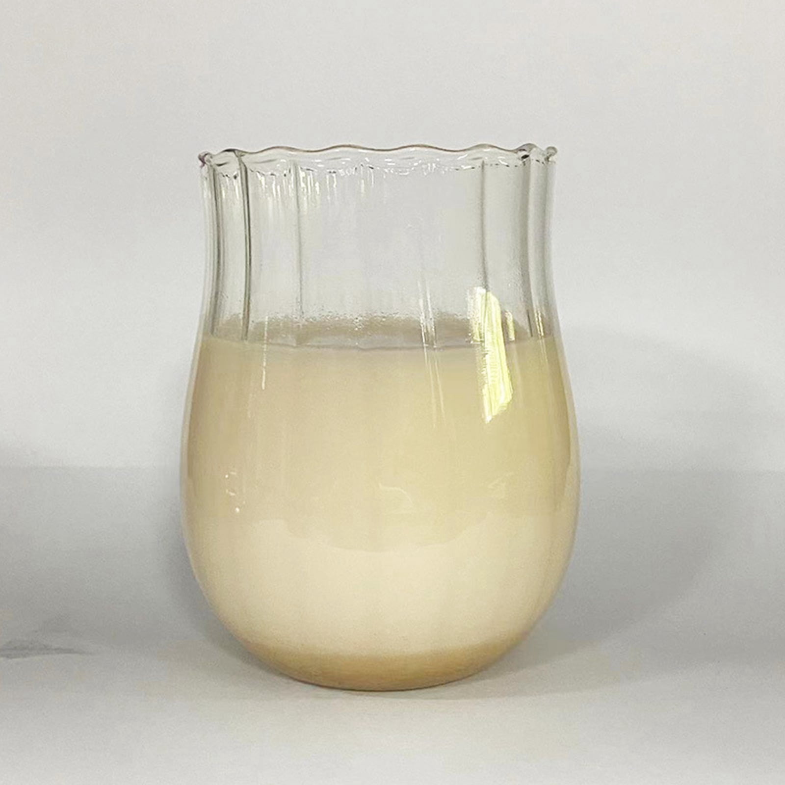 Cute Wine Glasses for Iced Coffee Juice 12oz Tulip Shape Vintage Drinking Glassware  for Iced Coffee Juice Beverage Milk B
