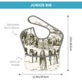 thumbnail image 4 of Susaid Horses Grazing On Meadow Print Bibs for Babies Toddlers Adjustable Waterproof Free Soft Durable Bibs for eating with Large Pocket Food Catcher, 4 of 8