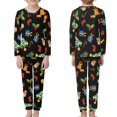 thumbnail image 2 of Renewold Christmas Pajama Family Set 2 Packs Gingerbread Man Reindeer Round Neck Sleepwear Tracksuit for Toodlers and Kids 7-8T Comfy Long Sleeve Tops Pant with Pockets, 2 of 5