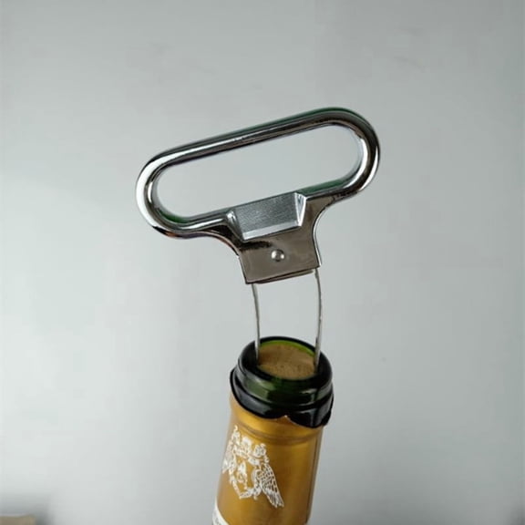 Silvery Cork Puller - Wine Bottle Cork Opener with Two-Prong Cork bottle opener wine prevent it from slipping out