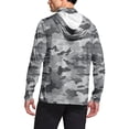 thumbnail image 4 of Dagegui UPF 50+ Hoodie Mens Sunscreen Shirts Camo Long Sleeve Hooded Fishing Tee Summer UV Protection Sun T-Shirts Outdoor Rash Guard Pullover Tops Gray M, 4 of 7