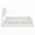 thumbnail image 4 of Queen Size Platform Bed with Solid Wood and 2 Big Drawers, White for Bedroom, 4 of 22