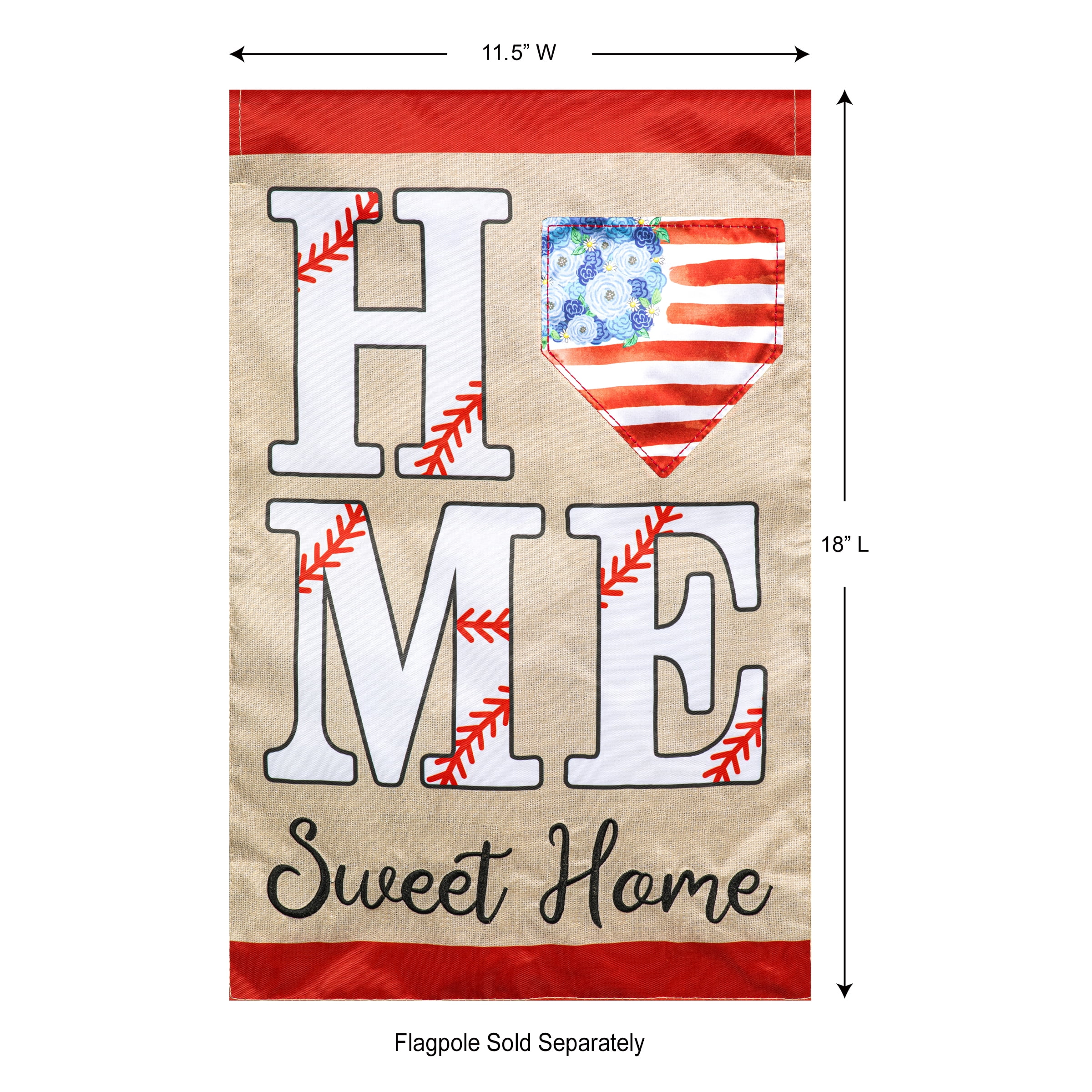 Meadow Creek 11.5" x 18" Spring Home Baseball Outdoor Yard Flag