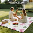 thumbnail image 4 of Valentine's Day Outdoor Rug 3x5 Ft - Reversible Patio Rug Outdoor Camping Rugs, Spring Roses Romantic Pink Bows Leaves Washable Indoor Outdoor Area Rugs, Non-Slip Outdoor Carpet Runner for Deck/Porch, 4 of 8