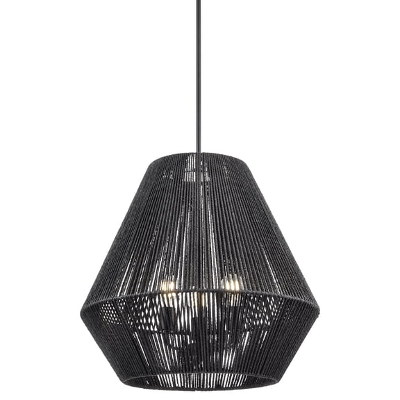Millennium Lighting 9023-MB Elise 3 Light 22" Wide Pendant - Black