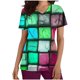 thumbnail image 1 of Vestido Corto para las Mujeres con Cuello en V Imprimir Manga Corta Bolsillo Enfermera Top, Poliéster Ligero para el Hogar Diario Y Desgaste Casual, 1 of 1