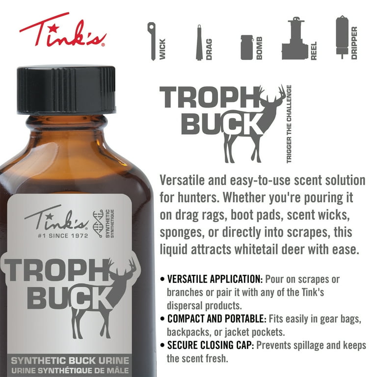 Tink's Trophy Buck Synthetic Dominant Buck Urine 2 oz. Bottle