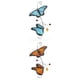 thumbnail image 1 of Adornos de ventana movibles de mariposa de dibujos animados 2 piezas Macarena cortinas de ventana, 1 of 8