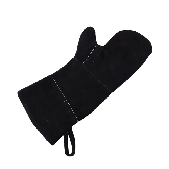 Heat Fire Resistant Gloves Leather Perfect For Fireplace Stove Oven Grill Welding Bbq Pot Holder