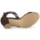 thumbnail image 5 of Sandalias Con Cordones Entrecruzadas De Tacones De Bloque Medio De Mujer Café 40, 5 of 6