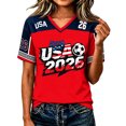 thumbnail image 3 of 2026 New USA Soccer Jersey Women United States National Team Shirt, United States Jersey Soccer, Resistant V Neck Short Sleeve Football Tee for Sports Casual Daily Use for Adult(Sky Blue, L), 3 of 6