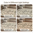 thumbnail image 7 of ODIKA 8'x10' Washable Area Rug Beige Black Geometric Diamond Design Accent Elegant Symmetric with Bold Contrasts for Living Room, Under Sectional, Family , Durable, Non-Slip, 7 of 7