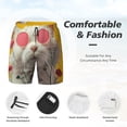 thumbnail image 3 of Daiia Floral Sunglasses Cat Art Mens Swim Trunks Swim Shorts Quick Dry Swim Shorts with Mesh Lining Pockets-3X-Large, 3 of 9
