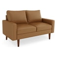 thumbnail image 2 of Saint Birch Milton Faux Leather Upholstery Loveseat - Brown, 2 of 10