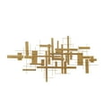 thumbnail image 6 of CosmoLiving by Cosmopolitan Gold Metal 3D Stripes Geometric Wall Decor, 6 of 7