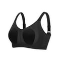 thumbnail image 2 of Bralette Style Everyday Bras - Women's Solid Color Sling Seamless Bra with Removable Pads Everyday Bras Black Xl, 2 of 5
