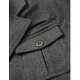 thumbnail image 6 of Ma Croix Mens Cabo Wool-Blend Overcoat with Detachable Zipper Bib Warm Winter Jacket, 6 of 8