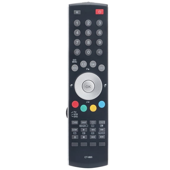 CT-865 Replace Remote for Toshiba TV 19W300PG 20VL63B 27WL46B 32WL66P 20WL56B