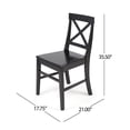 thumbnail image 3 of Bono Acacia Wood Dining Chairs, Set of 2, Black, 3 of 7