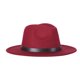 thumbnail image 1 of Sonducket Sombrero de ala ancha de fieltro, gorro Vintage para mujer, gorro cálido de invierno, accesorios de ropa de viaje para fiestas Sombreros Vino rojo, 1 of 8
