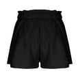 thumbnail image 5 of Lenpel Flowy Shorts for Women Summer Ruffle Elastic High Waisted Pleated Wide Leg Boho Casual Shorts Beach Vacation Clothes, 5 of 7