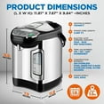 thumbnail image 2 of NutriChefKitchen Electric Water Boiler and Warmer - 3L/3.17 Qt Stainless Steel Electric Hot Water Dispenser w/ Rotating Base, Auto Shut Off, Safety Lock, Instant Heating for Coffee & Tea (NCHUB13), 2 of 8