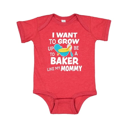 

Inktastic I Want To Grow up To Be a Baker Like My Mommy Gift Baby Boy or Baby Girl Bodysuit