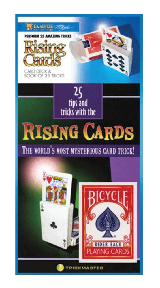 25 TIPS & TRICKS WITH THE RISING CARDS BOOK MAGIC PLAYING CARD TRICKS ROUTINES 