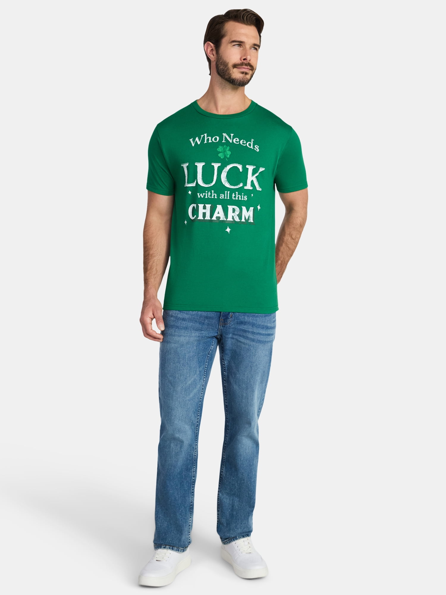 St. Patrick's Day Men's Graphic Tee Lucky Charm from Way to Celebrate, Sizes XS-5XL
