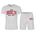 thumbnail image 3 of Afdoent Mens 2 Piece Sets T Shirt Men's Large Summer Short Sleeved T Shirt And Shorts Suit Men's Casual Fashion Theme Suit Retro Summer Beach Vacation Outfits, 3 of 6