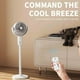 thumbnail image 4 of Ventilador oscilante de pedestal para interiores ZJT250131291 | Ventilador de piso vertical de alta velocidad con circulación de 360°, silencioso y potente, color blanco, con control remoto y tempor, 4 of 5