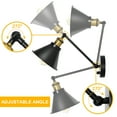thumbnail image 3 of 2 Pack Adjustable 270 Degrees Dimmable Swing Arm Wall Sconce Hardwired Industrial Plug-In Vintage Lamp Suitable For Bedroom, Bedside, Living Room, Dormitory, 3 of 3