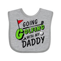 Inktastic Going Golfing with My Daddy- Kids Golf Boys or Girls Baby Bib