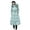 Green 2XL, variant on Winter Women Cotton Jacket with Hood Neck Long Sleeves Pockets Mid calf Length Zipper Closure Padded Coat Solid Color Windproof Outwear Parka