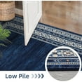 thumbnail image 4 of Modern Washable Rugs 5x7, Soft Blue Geometric Area Rug for Living Room Bedroom Boys, Ultra Thin Non Slip Modern Large Accent Carpet for Dining Room Nursery Playroom, Bordered Print Office Mat, 4 of 8