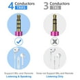 thumbnail image 2 of Hootek Headphone Extension Cable 6FT, 3.5mm Extension with Microphone Male to Female Stereo Audio Cable 3.5mm Aux Cord Headphone Extender Cable Cord 6FT Nylon Braided Compatible with iPhone, Pink, 2 of 7