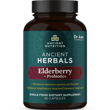 Ancient Herbals, Elderberry Probiotics, 60 Capsules, Dr. Axe / Ancient Nutrition