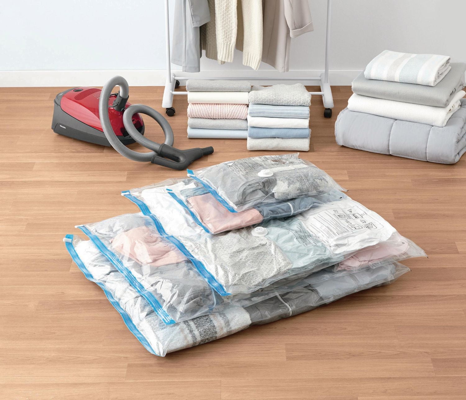 Mainstays Multipurpose Vacuum Storage Bag Set, 5 Pieces