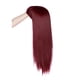 thumbnail image 5 of Pelucas con flequillo para mujer, peluca ondulada suelta, moda para dama, cabello largo y liso, peluca roja vino, mecanismo de red rosa, cabello largo., 5 of 5