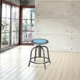 thumbnail image 7 of Vince Swivel Stool with Steel Seat, Grey Frame, Light Blue Seat Center, 7 of 7