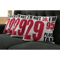 thumbnail image 5 of Ambesonne Birthday Throw Pillow Cover 4 Pack, Forever Young Slogan, 20", Red Black and White, 5 of 5